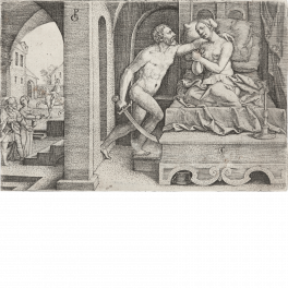 Sextus Tarquinius raping Lucretia