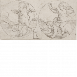 Putti dentro de dos círculos