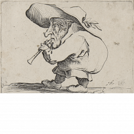 Dwarf playing a flageolet Dwarf playing a flageolet