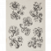 Five embroidery designs consisting of stylized flowers