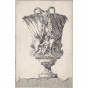 Vase decorated with Bucranium handles and putti holding festoons