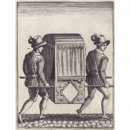 Lady in a sedan chair