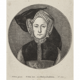 Portrait of a young woman, nearly half-length to front (Catherine of Aragon)
