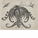 Grotesque with a winged creature in auricular style or 'Knorpelwerk'