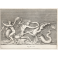 A nymph rides an ichthyocentaur, who fights against a Triton