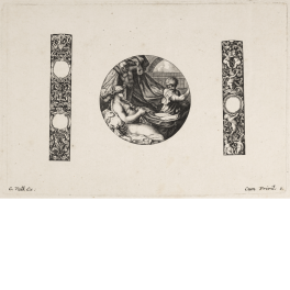 Design for watchcase with scene of Joseph and Potiphar's wife